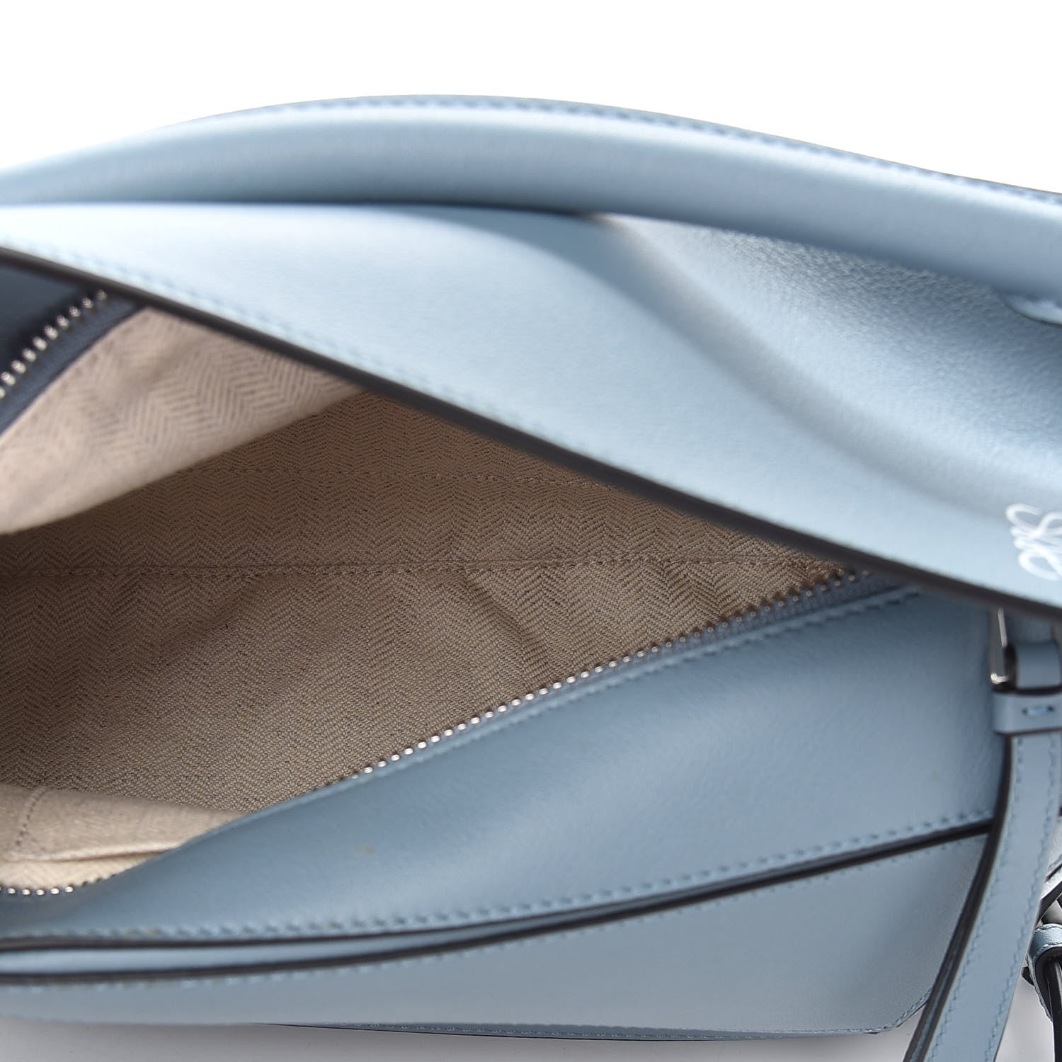 Loewe Calfskin Small Puzzle Bag Stone Blue 4 of 9