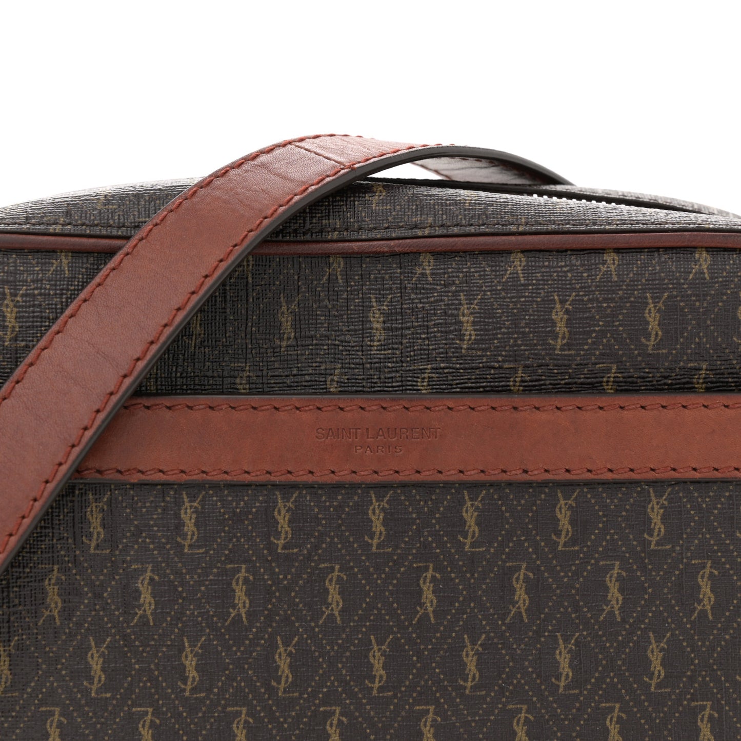 Canvas Smooth Calfskin Le Monogramme Camera Bag Chestnut