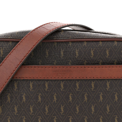 Saint Laurent Canvas Smooth Calfskin Le Monogramme Camera Bag Chestnut 8 of 15