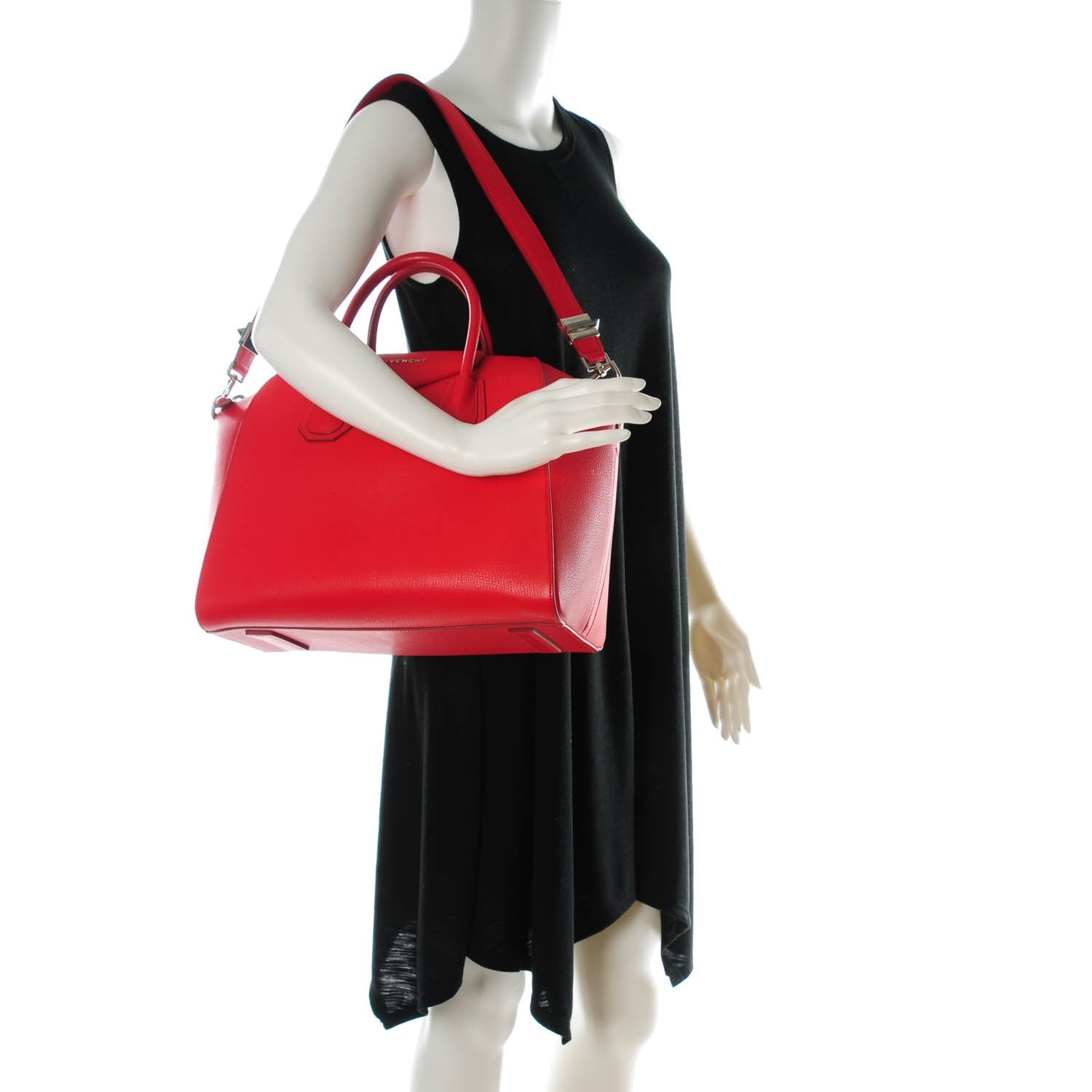 Givenchy Sugar Goatskin Medium Antigona Red 2 of 7