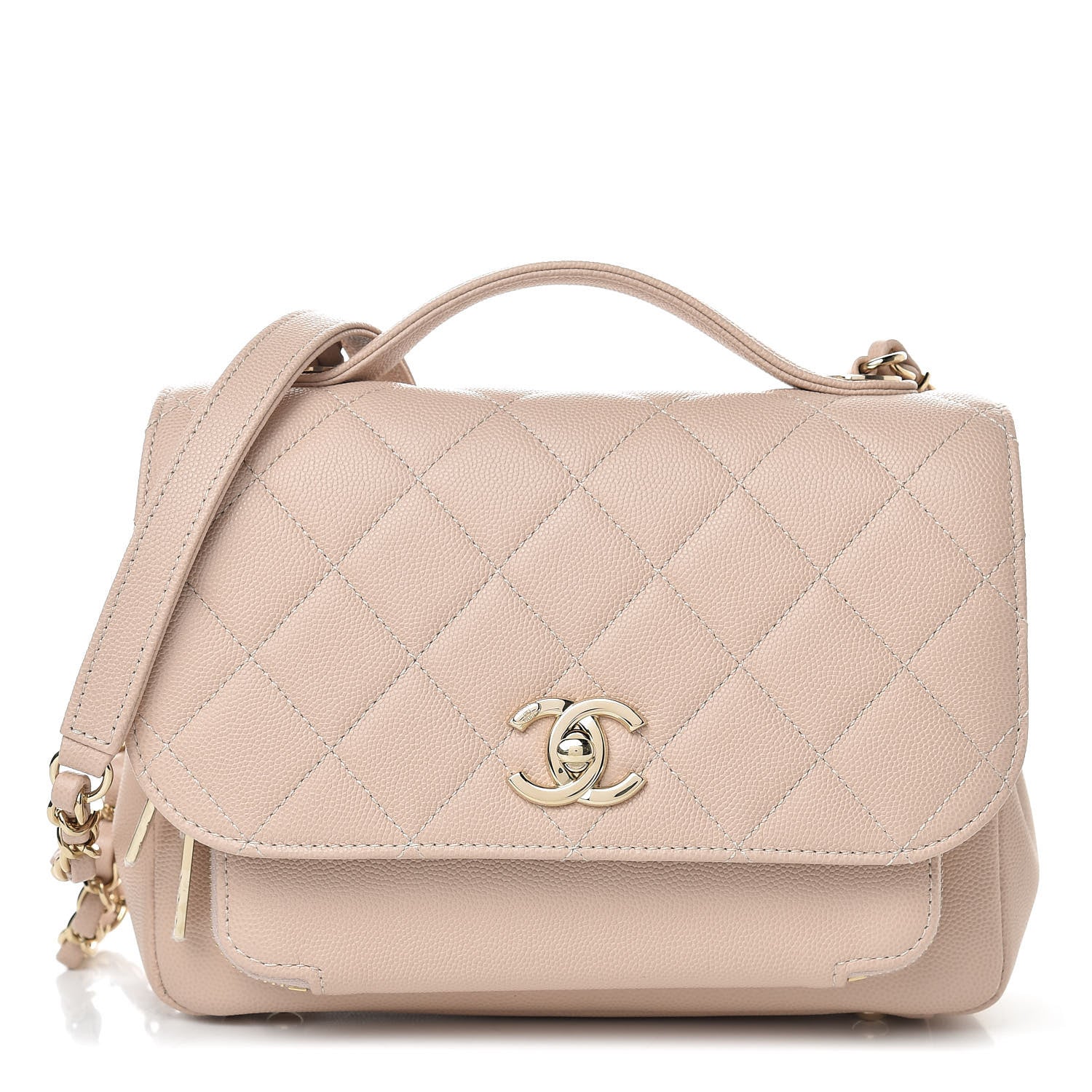 Chanel Caviar Quilted Medium Business Affinity Flap Light Beige 2 of 14