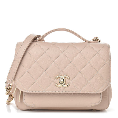 Chanel Caviar Quilted Medium Business Affinity Flap Light Beige 2 of 14