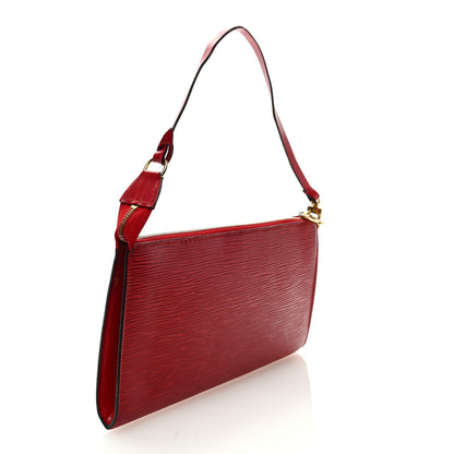 Louis Vuitton Epi Pochette Accessories 24 Castillan Red 2 of 8