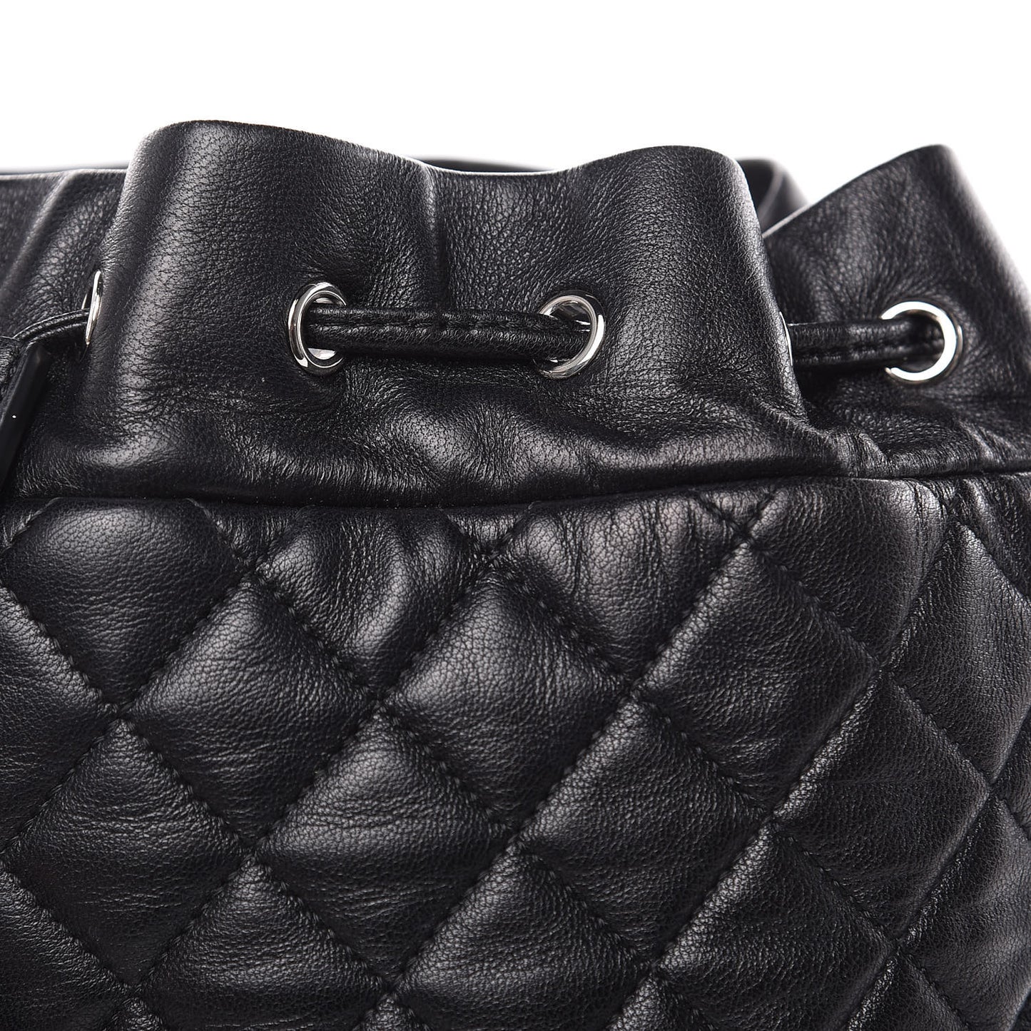 Lambskin Quilted Large Urban Spirit Backpack Black