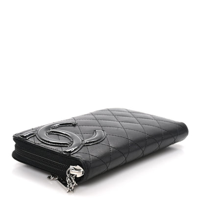 Chanel Calfskin Quilted Cambon Large Gusset Zip Around Wallet Black 4 of 10
