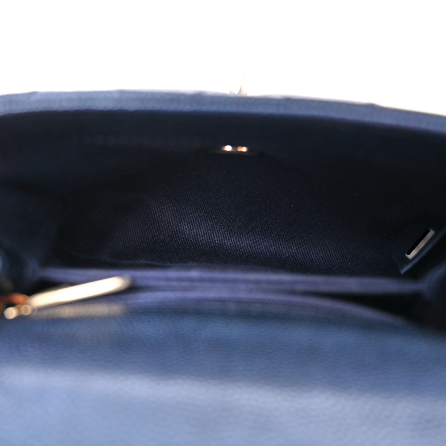 Iridescent Caviar Quilted Extra Mini Coco Handle Flap Dark Blue