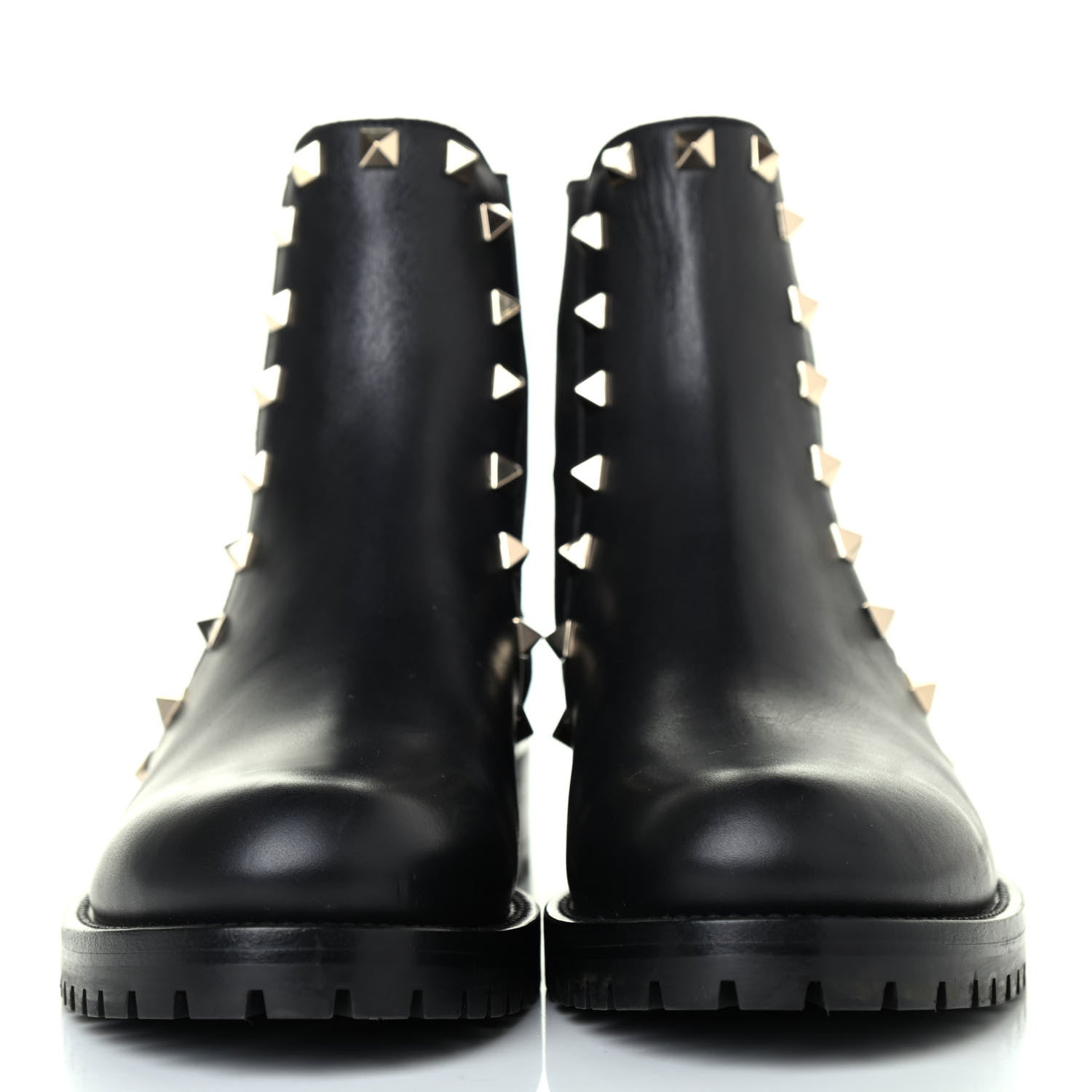 Valentino Garavani Calfskin Rockstud Beatle Chelsea 20mm Ankle Boots 36 Black 2 of 4