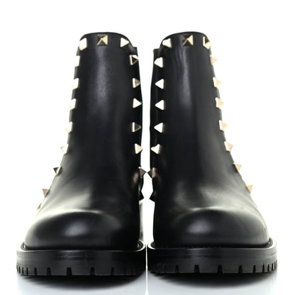 Valentino Garavani Calfskin Rockstud Beatle Chelsea 20mm Ankle Boots 36 Black 2 of 4