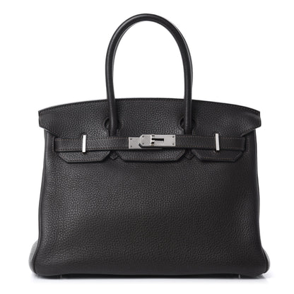 Hermes Taurillon Clemence Birkin 30 Chocolate 1 of 10