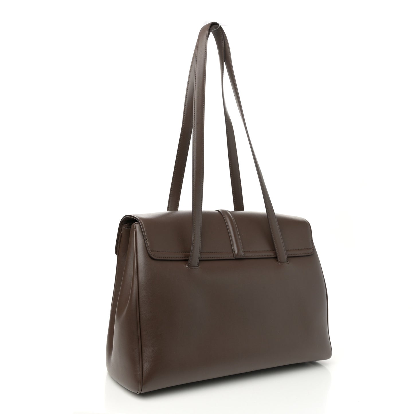 Supple Grained Calfskin Medium Soft 16 Bag Dark Brown