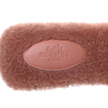 Hermes Woolskin Oran Sandals 39 Rose Aube 7 of 10