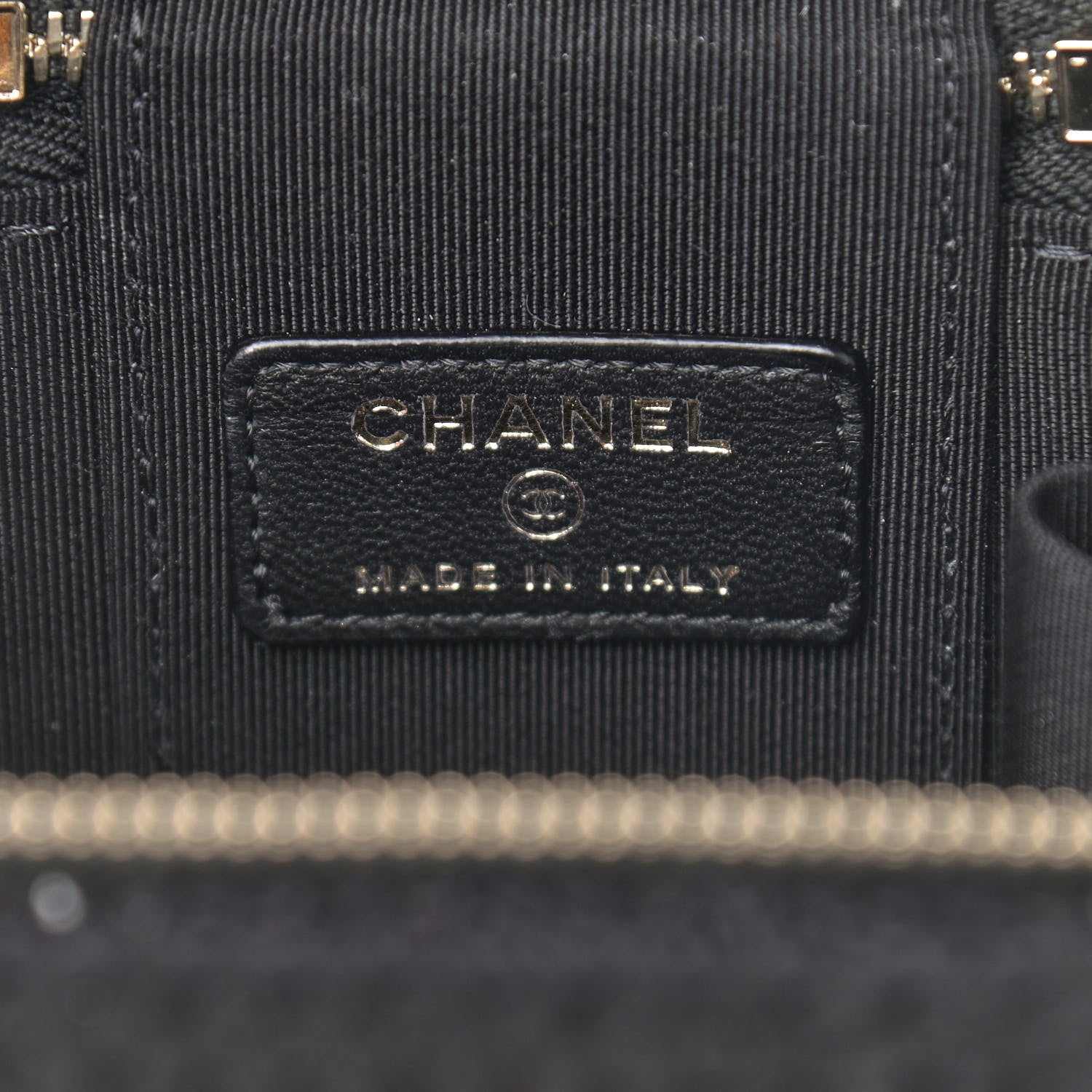 Chanel Lambskin Crochet Small Vanity Case With Chain Black 6 of 9