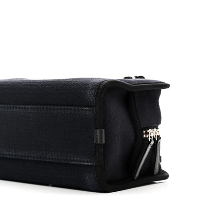 Chanel Mixed Fibers Small Deauville Bowling Bag Navy Blue 10 of 11