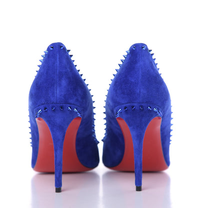 Christian Louboutin Veau Velours Anjalina 85 Pumps 41 Azulejo 8 of 11