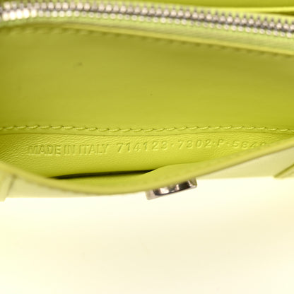Balenciaga Shiny Box Calfskin XS Hourglass Wallet On Chain Lime 7 of 12