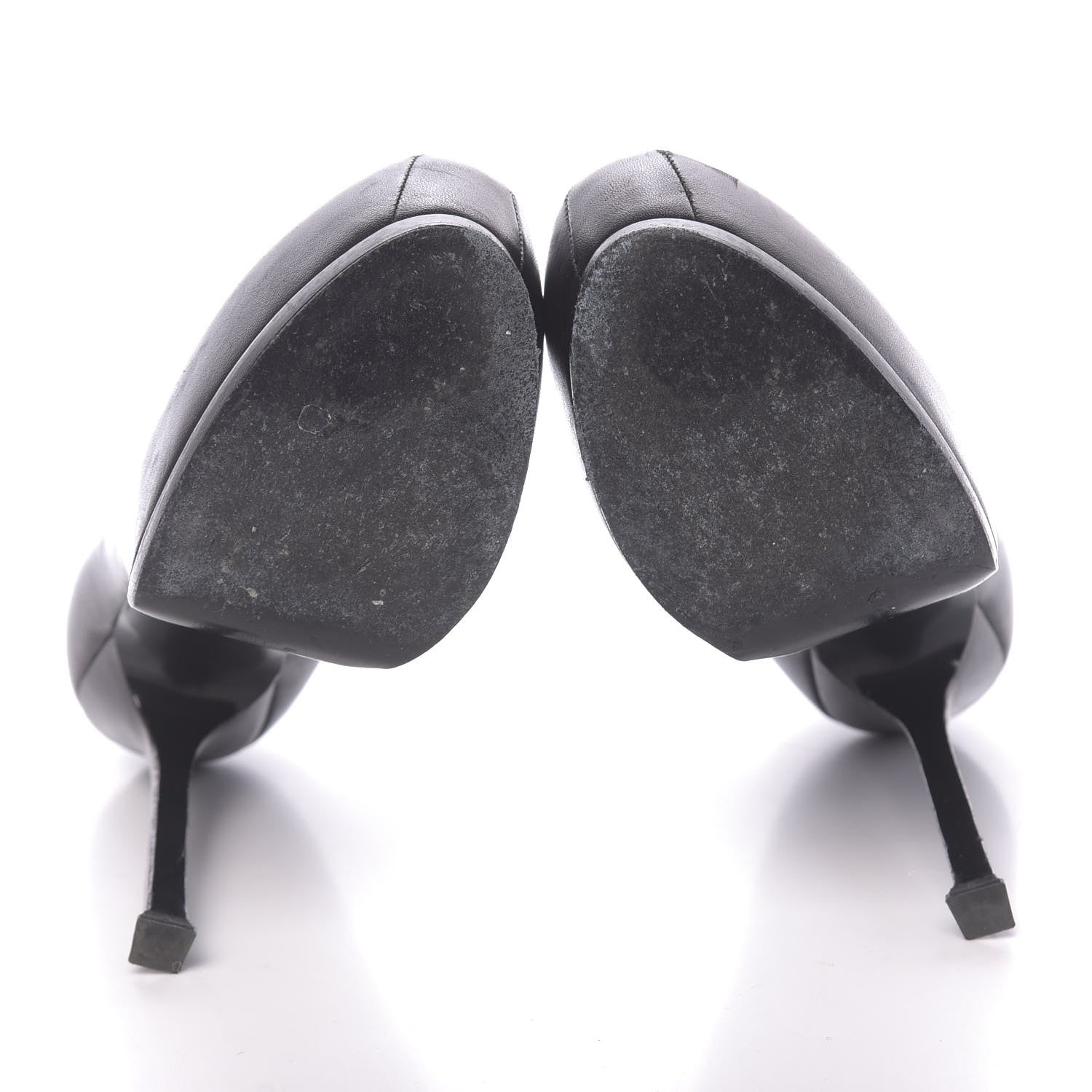 Saint Laurent Calfskin Tribtoo 105 Pumps 38 Black 5 of 11