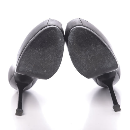 Saint Laurent Calfskin Tribtoo 105 Pumps 38 Black 5 of 11