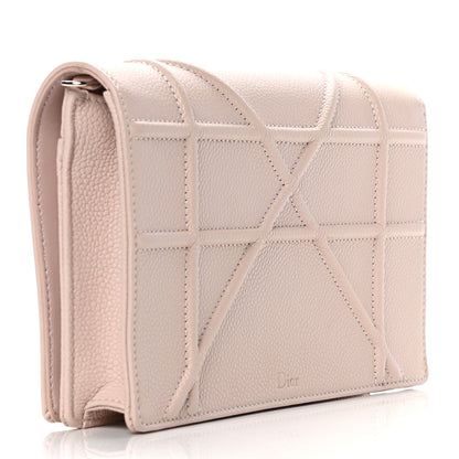 Christian Dior Grained Calfskin Diorama Wallet on Chain Pouch Rose Poudre 2 of 5
