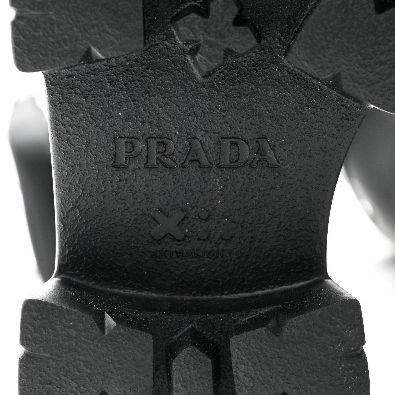Prada Spazzolato Rois Re-Nylon Metal Triangle Logo Monolith Pouch Pocket 55mm Tall Boots 37 Black 8 of 9