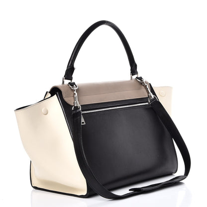 Celine Velluto Calfskin Suede Medium Tri-Color Trapeze Granite 2 of 14