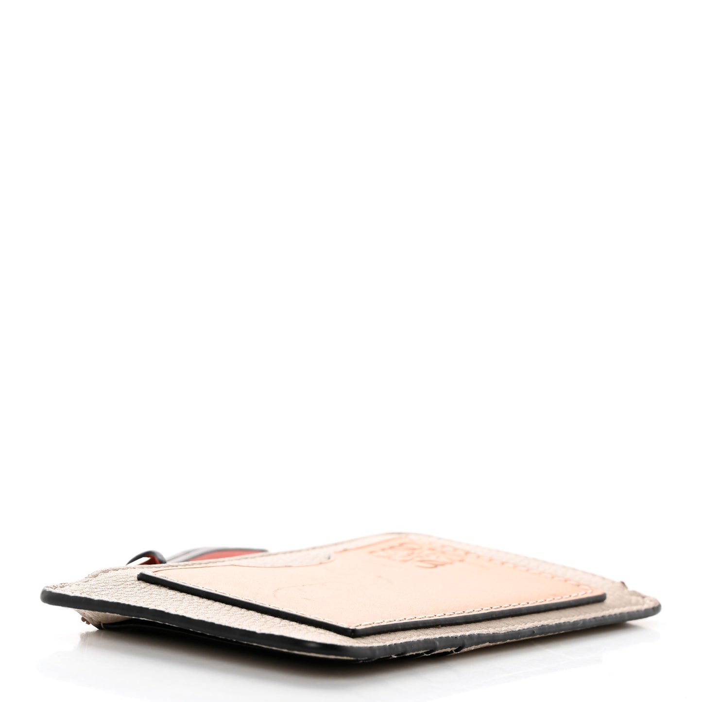 Soft Grained Calfskin Coin Card Holder Light Oat Honey