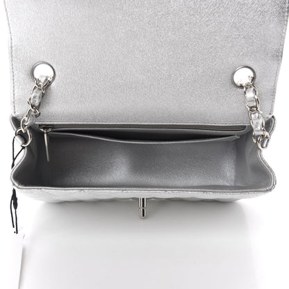 Chanel Metallic Lambskin Quilted Mini Rectangular Flap Silver 5 of 10