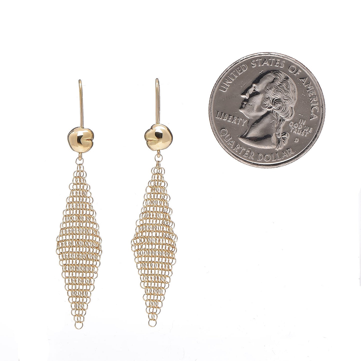 18K Yellow Gold Mini Elsa Peretti Mesh Earrings