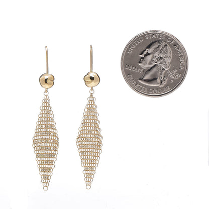 Tiffany 18K Yellow Gold Mini Elsa Peretti Mesh Earrings 2 of 4