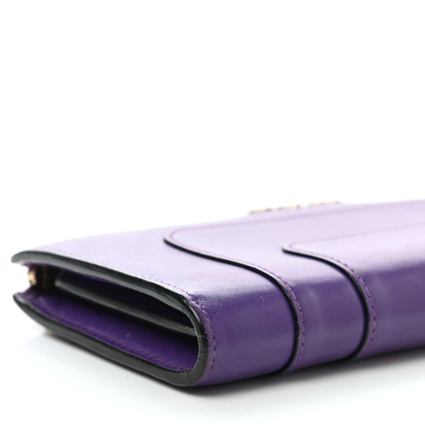 Calfskin Serpenti Zip Around Wallet Amethyst