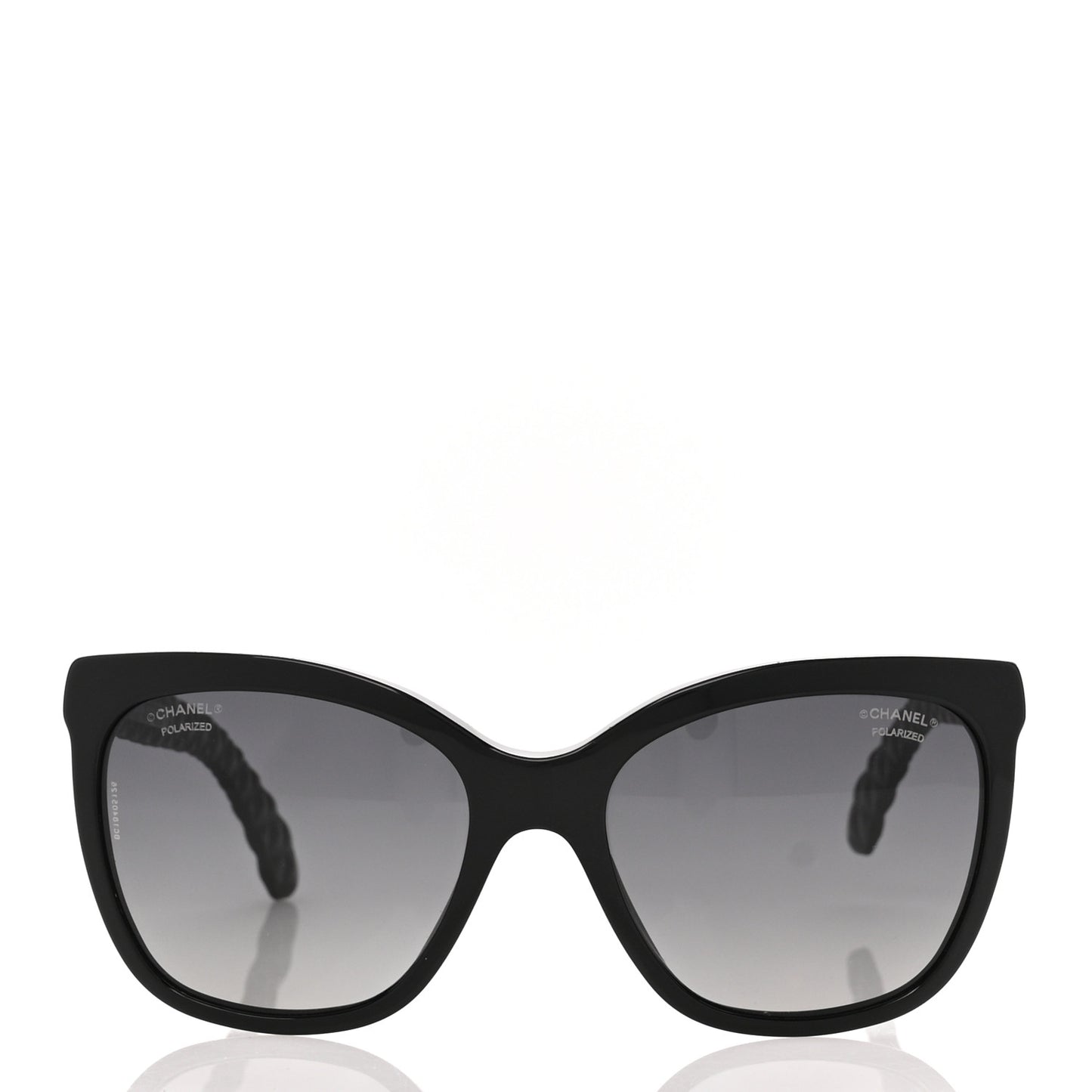 Acetate Quilted Polarized Butterfly CC Sunglasses 5288-Q Black