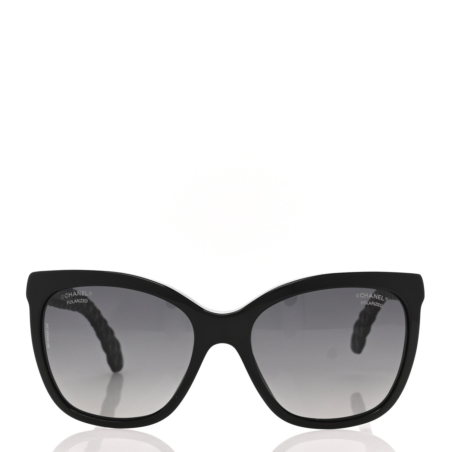 Chanel Acetate Quilted Polarized Butterfly CC Sunglasses 5288-Q Black 2 of 8