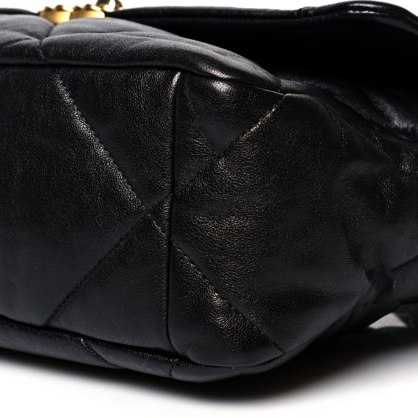 Goatskin Quilted Large Chanel 19 Flap Black