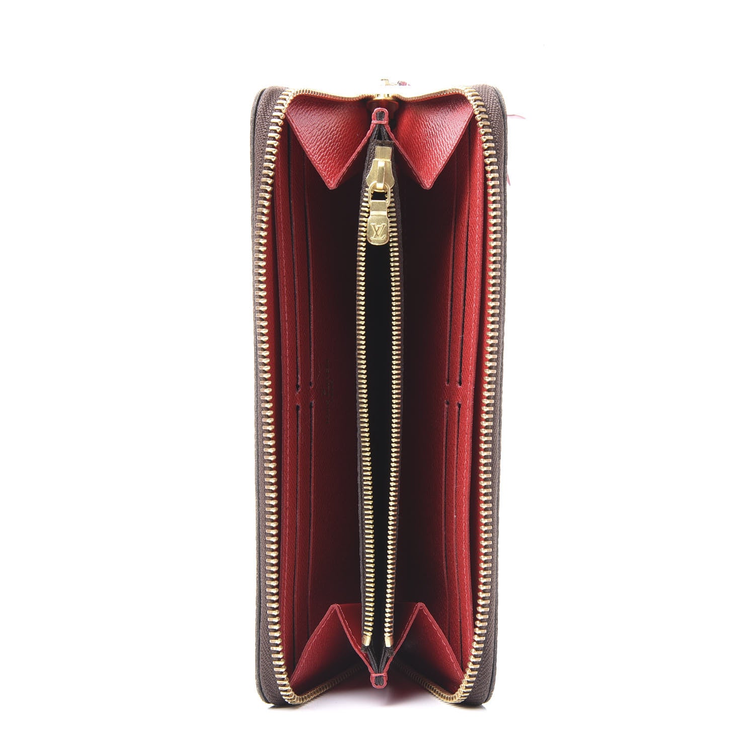 Louis Vuitton Damier Ebene Clemence Wallet Cherry 4 of 10
