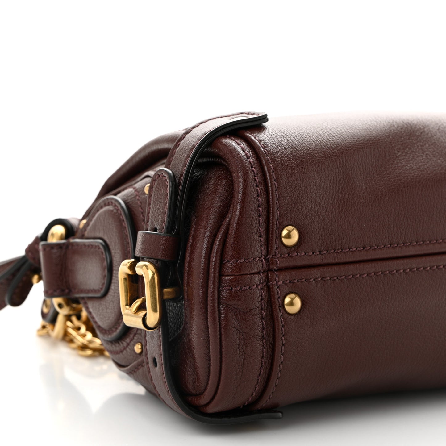 Grained Buffalo Small Paddington Chain Bag Crafty Brown