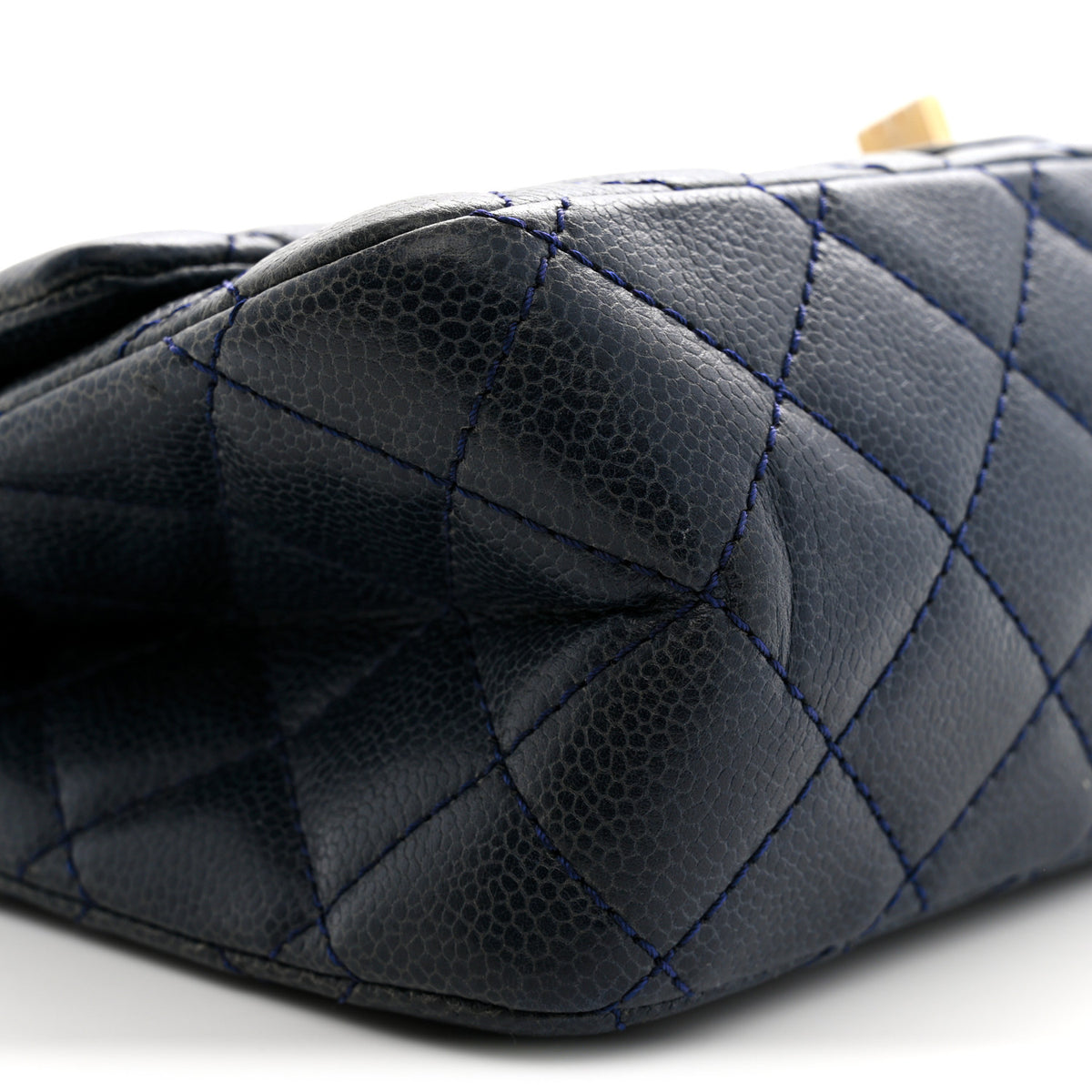 Chanel Caviar Quilted 2.55 Reissue 226 Flap Navy Blue 9 of 13