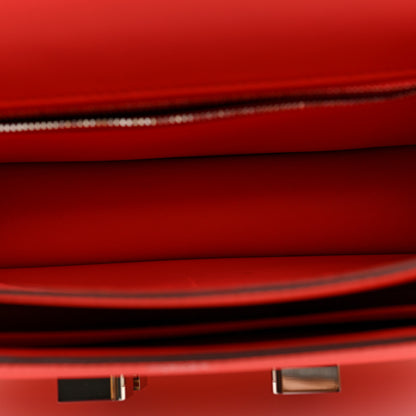 Hermes Epsom Enamel Constance 24 Rose Texas Rouge De Coeur 5 of 9