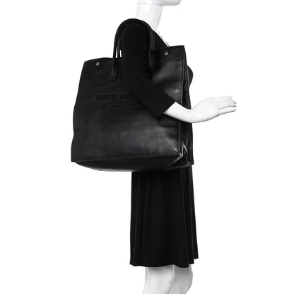 Saint Laurent Calfskin Rive Gauche North South Tote Black 2 of 9