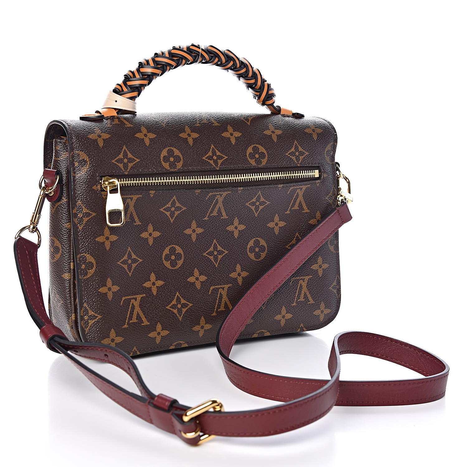Louis Vuitton Monogram Braided Pochette Metis Safran 3 of 10