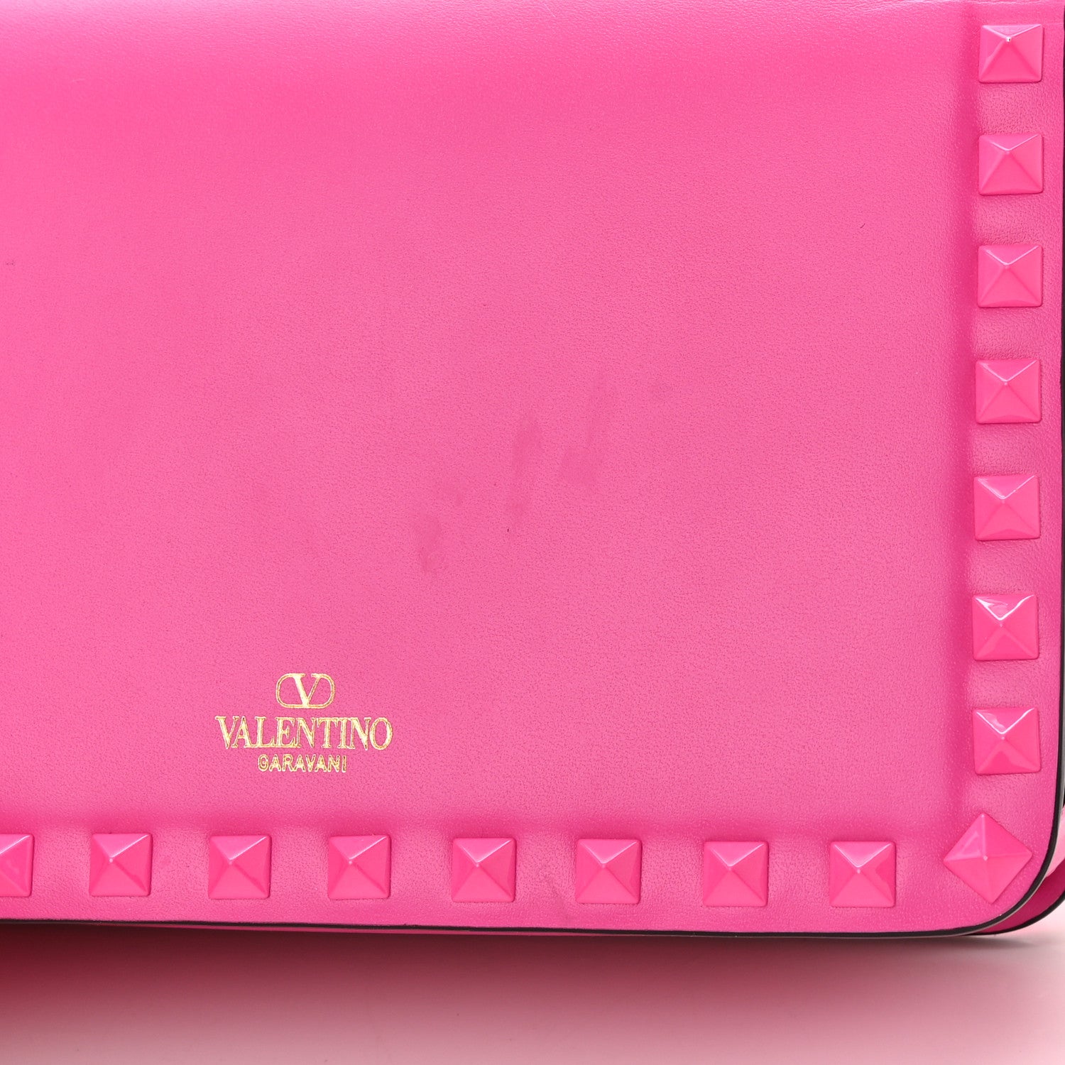 Valentino Garavani Smooth Calfskin Enamel Tonal Small Rockstud23 Shoulder Bag Pink PP 17 of 17