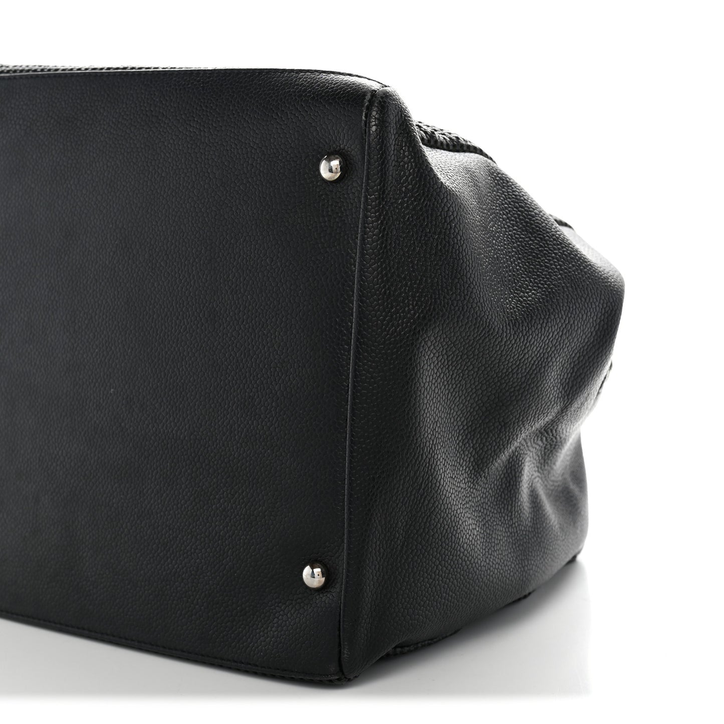 Leather Perforated Bowler Black