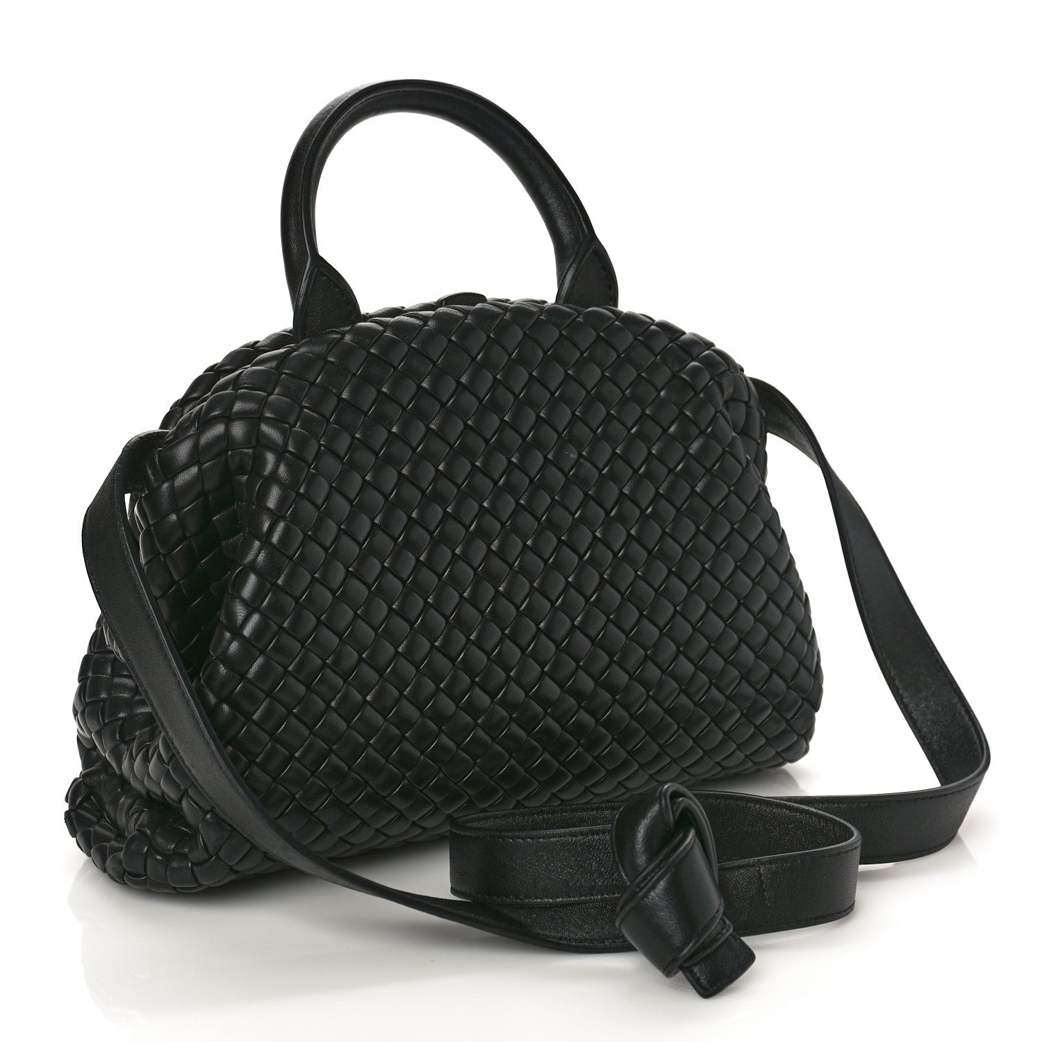 Bottega Veneta Nappa Intreccio Mini Padded Handle Bag Black 3 of 9