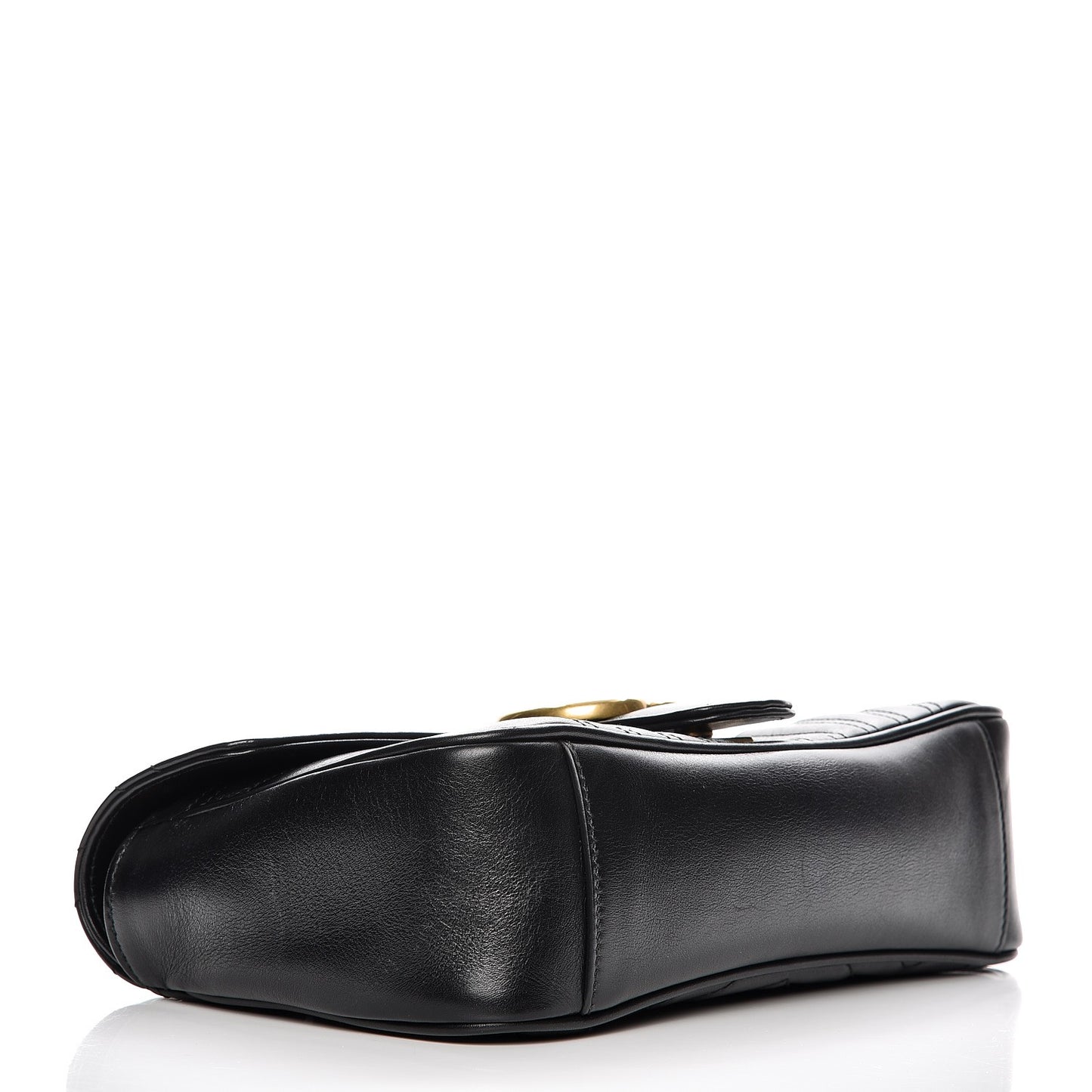 Calfskin Matelasse Small GG Marmont Shoulder Bag Black