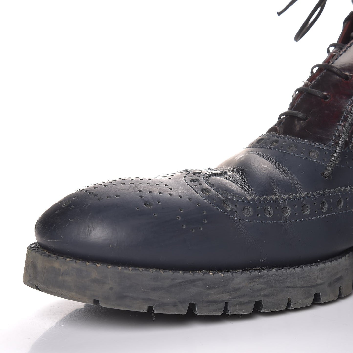 Mens Calfskin Tweed Oxford Lace Up Boots 9.5 Grey Brown