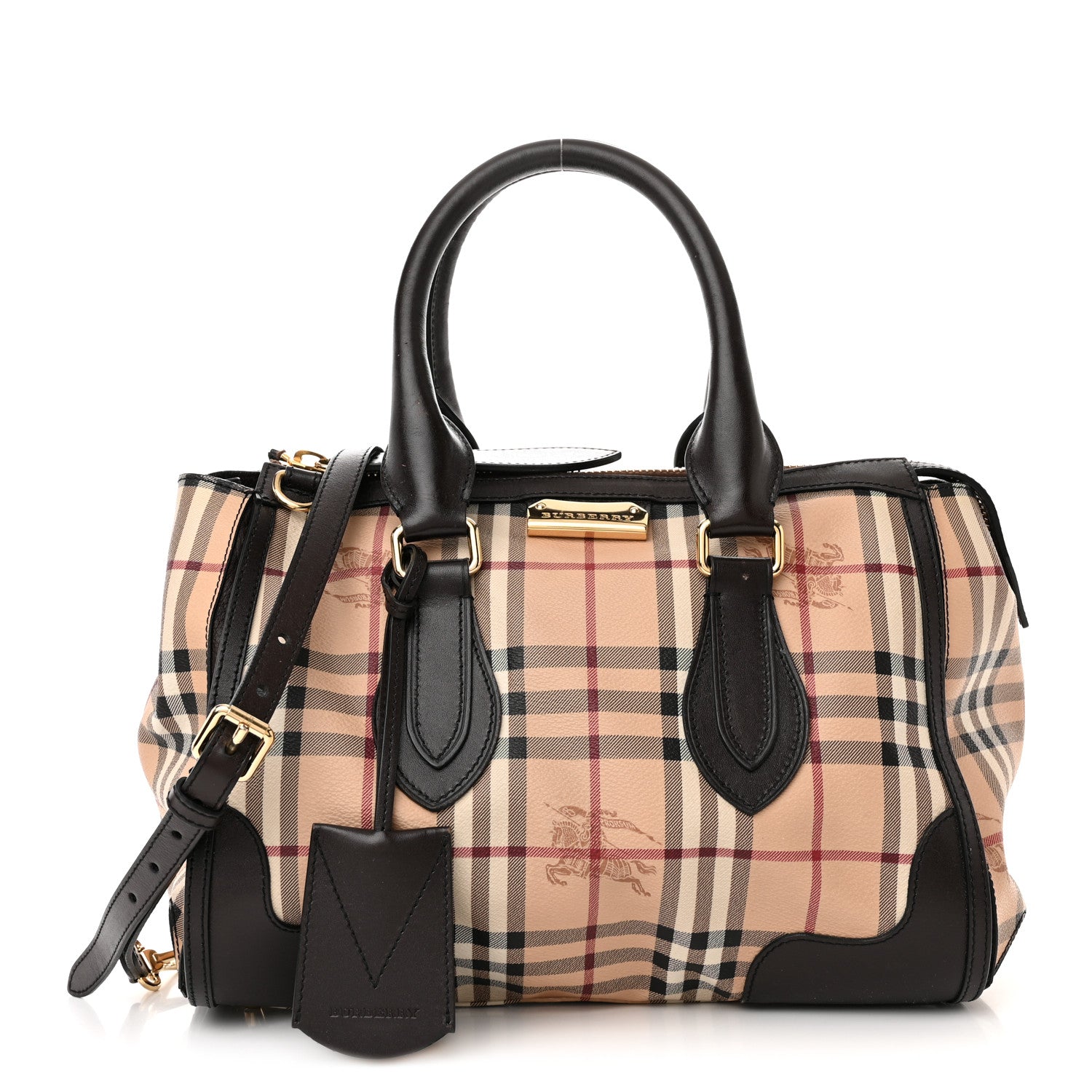 Burberry Haymarket Check Small Gladstone Chocolate 1 of 17
