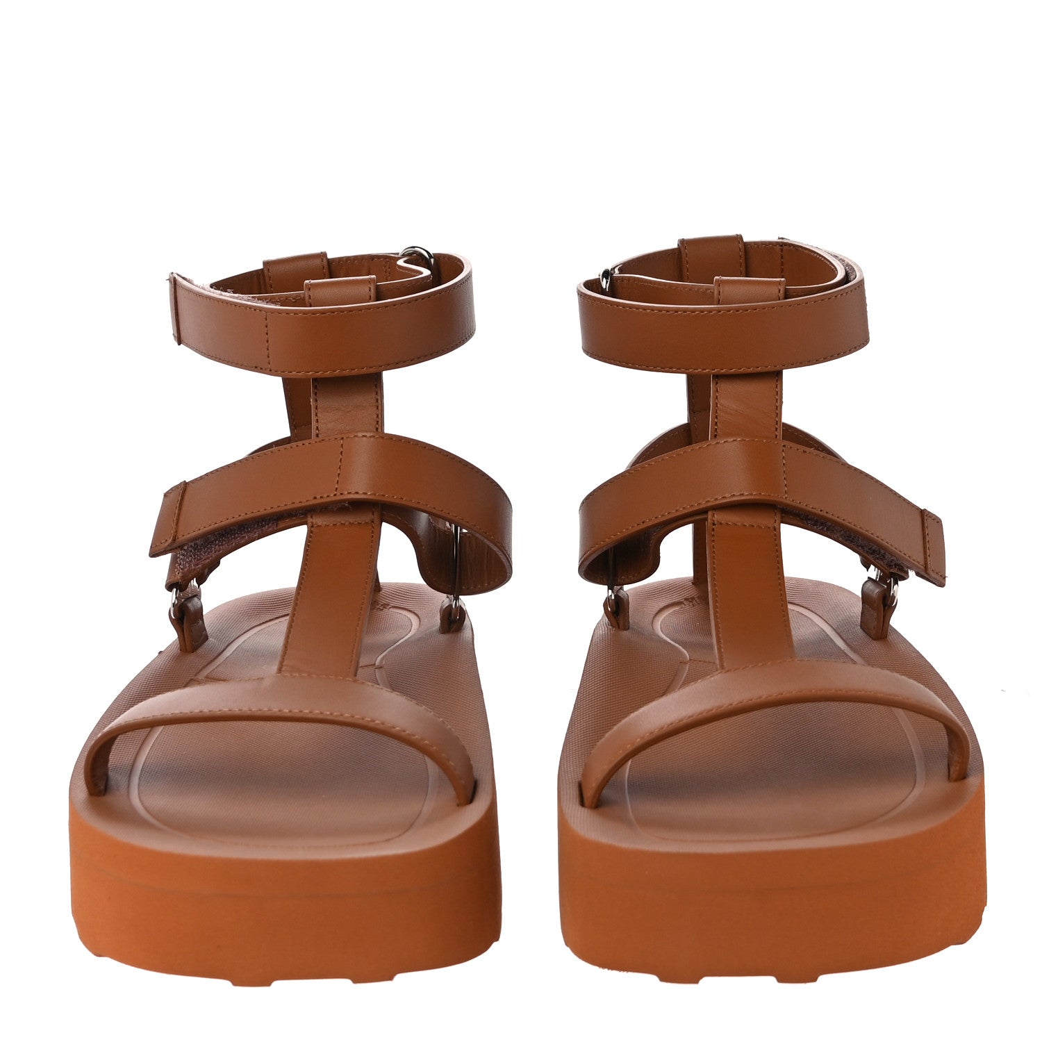 Hermes Calfskin Womens Enid Sandals 38 Naturel 2 of 13