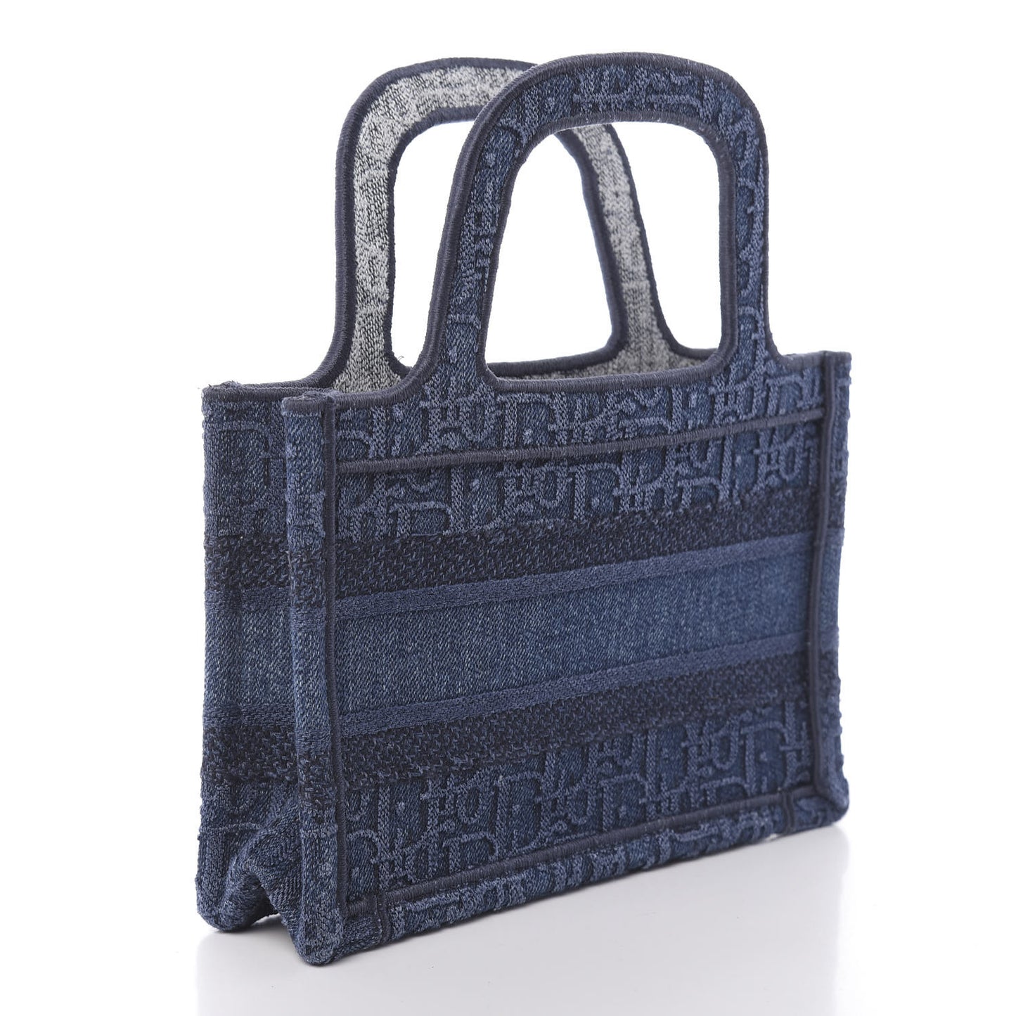 Oblique Denim Mini Book Tote Blue