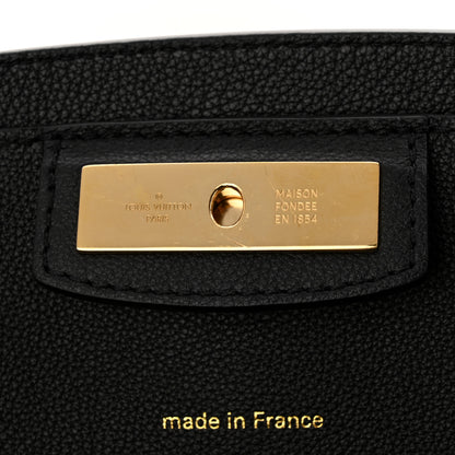 Louis Vuitton Calfskin Steamer MM Black 6 of 14