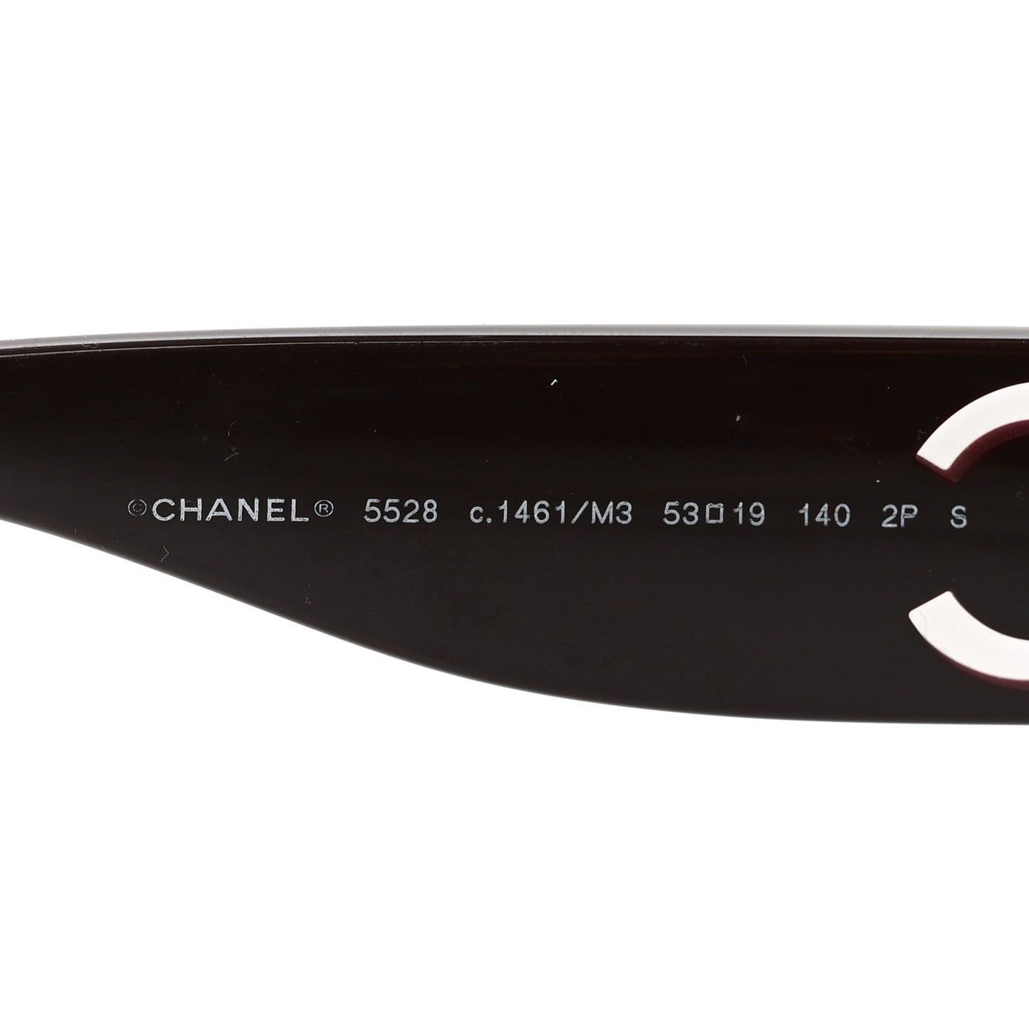 Acetate Nyon Oval CC Sunglasses 5528 Burgundy