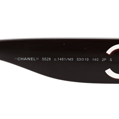 Chanel Acetate Nyon Oval CC Sunglasses 5528 Burgundy 5 of 7