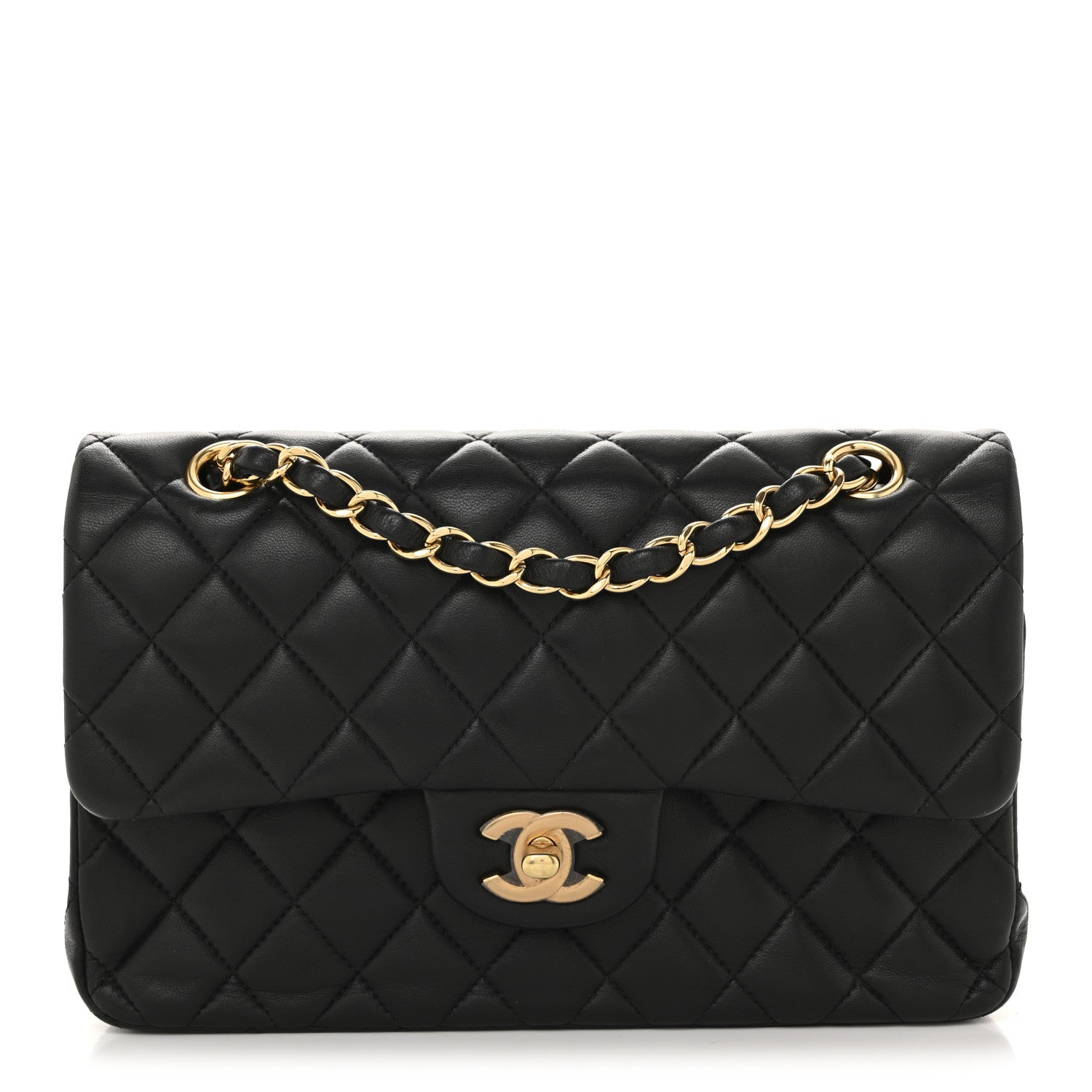 Chanel Lambskin Quilted Small Double Flap Black 1 of 12